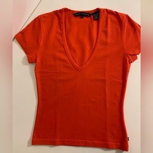 French Connection Deep V T Shirt